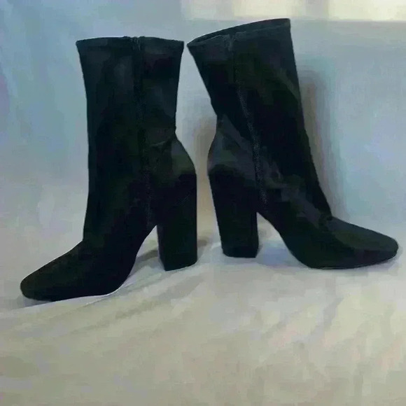 Kendall and Kylie Hailey Satin Black Mid-Calf Boots Size 9 Women's - Picture 4 of 11